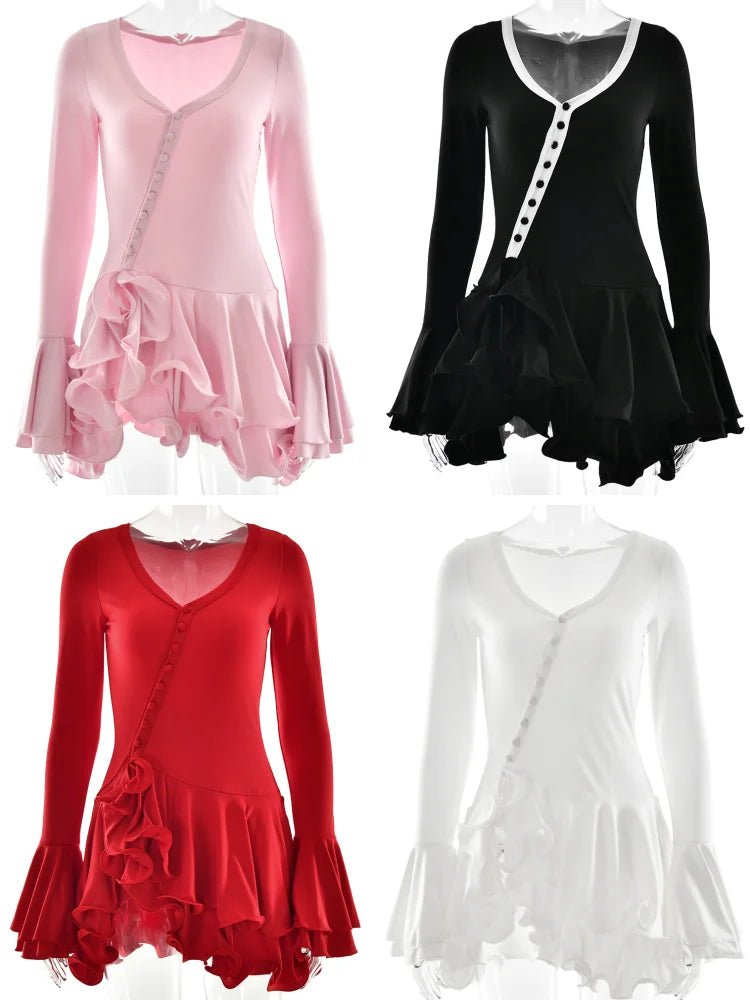 Marbella ruffles mini dress - GoSobiShop Boutique