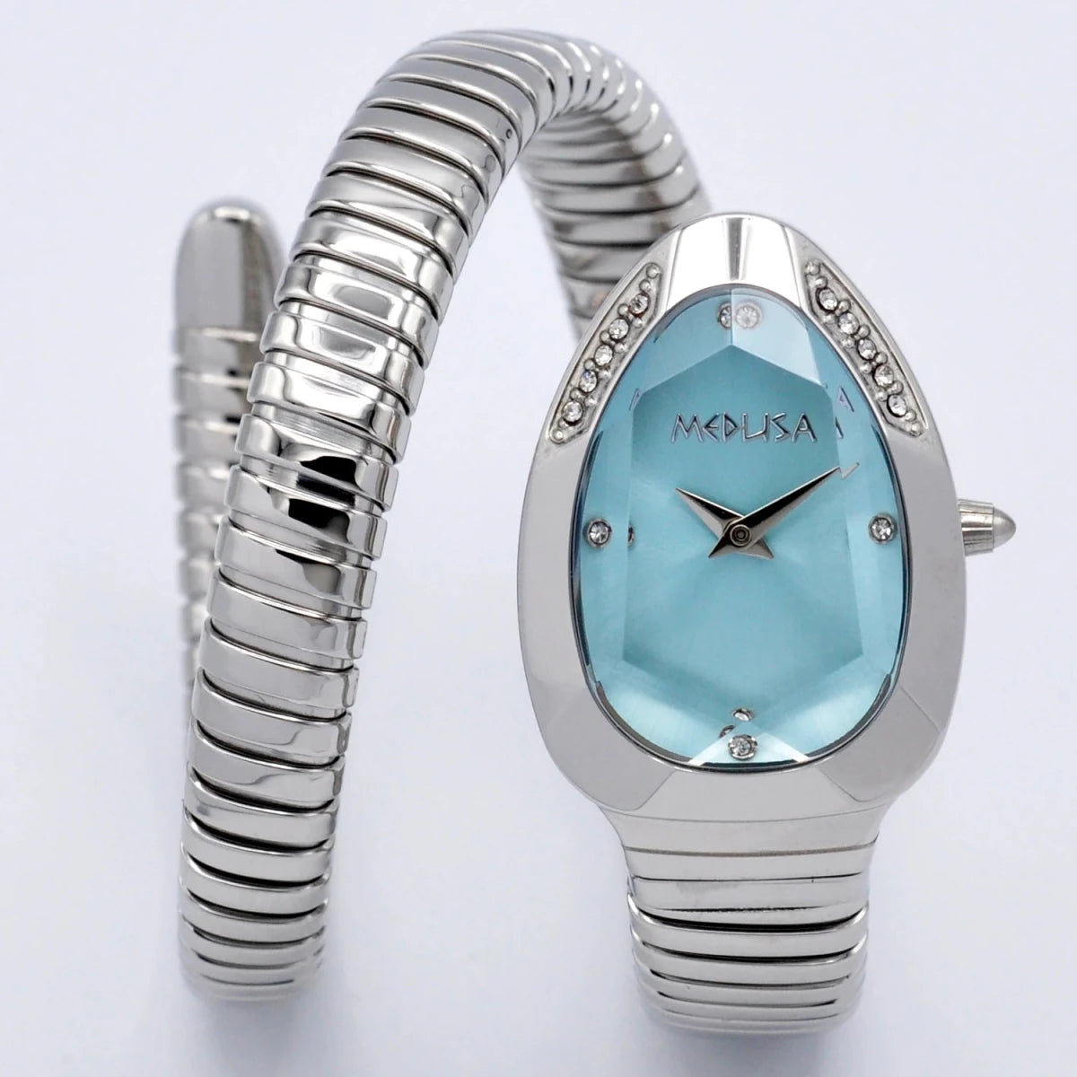 MED Greek snake bracelet diamond wristwatch. - GoSobiShop Boutique