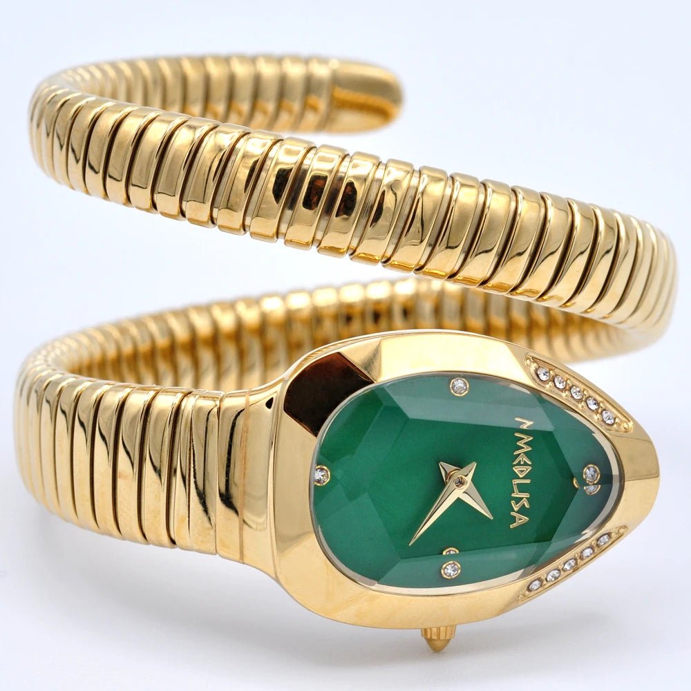 MED Greek snake bracelet diamond wristwatch. - GoSobiShop Boutique