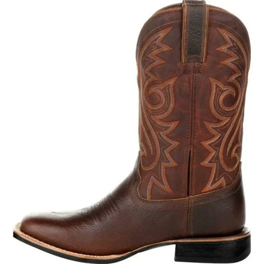 Mid Calf Western Cowboy Boots - GoSobiShop Boutique