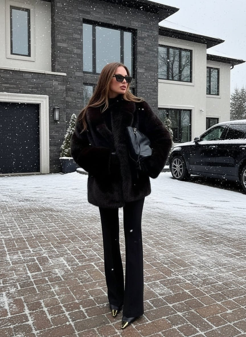 Mink Faux Fur winter jacket. - GoSobiShop Boutique