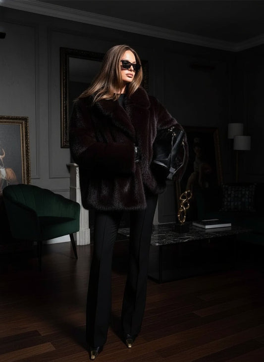 Mink Faux Fur winter jacket. - GoSobiShop Boutique