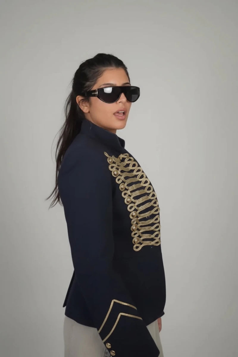Napoleonic hussar style military drummer parade jacket. - GoSobiShop Boutique