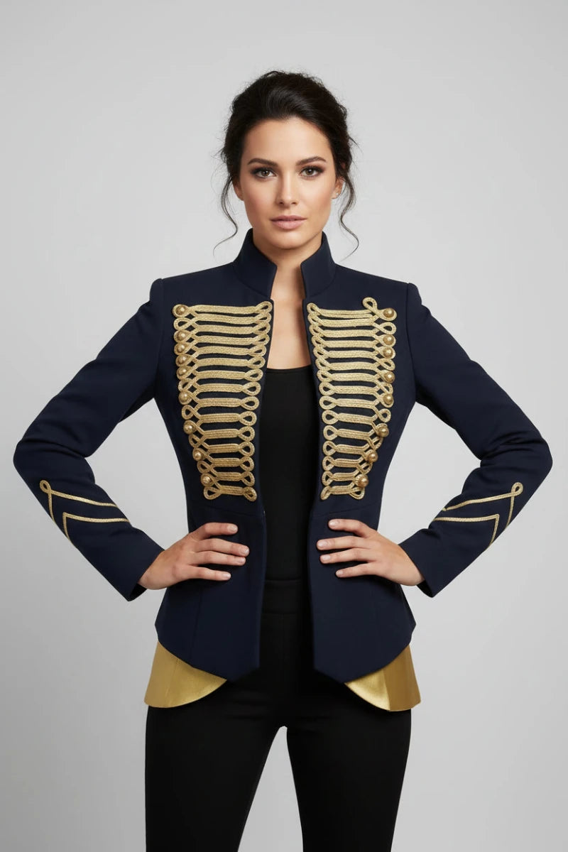 Napoleonic hussar style military drummer parade jacket. - GoSobiShop Boutique
