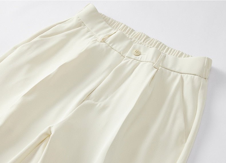 New Summer men PALAZZO PANTS wide chinos wide leg trousers breathable straight loose pants - GoSobiShop Boutique