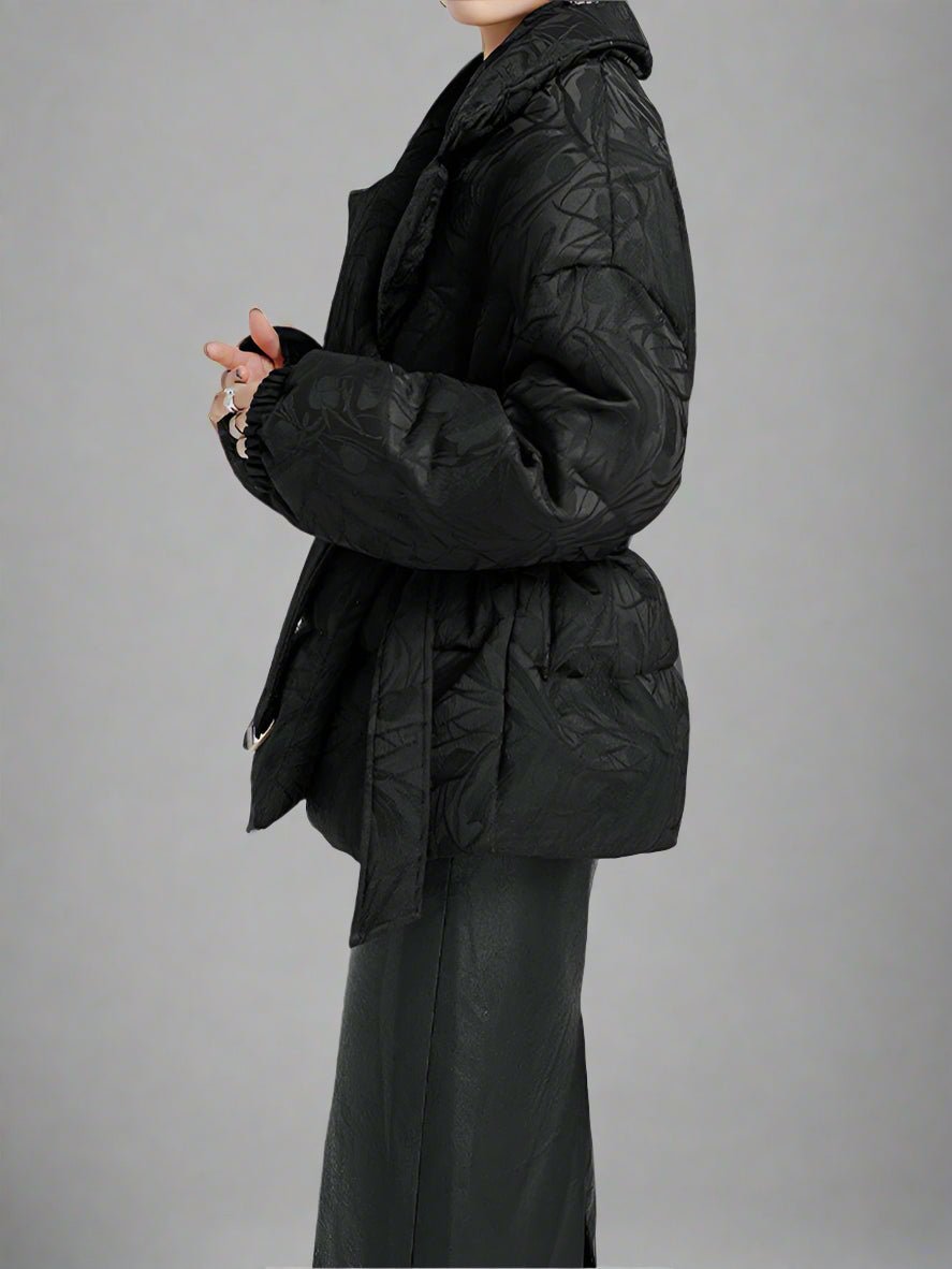 Nina Kimono wrap down jacket warm parkas fall coat - GoSobiShop Boutique
