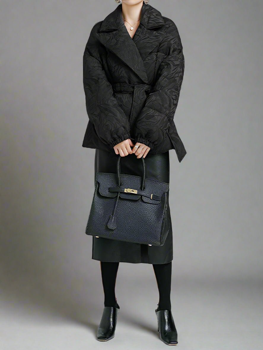 Nina Kimono wrap down jacket warm parkas fall coat - GoSobiShop Boutique