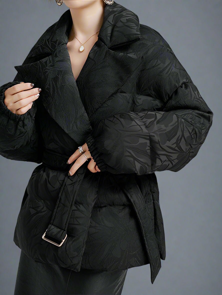 Nina Kimono wrap down jacket warm parkas fall coat - GoSobiShop Boutique