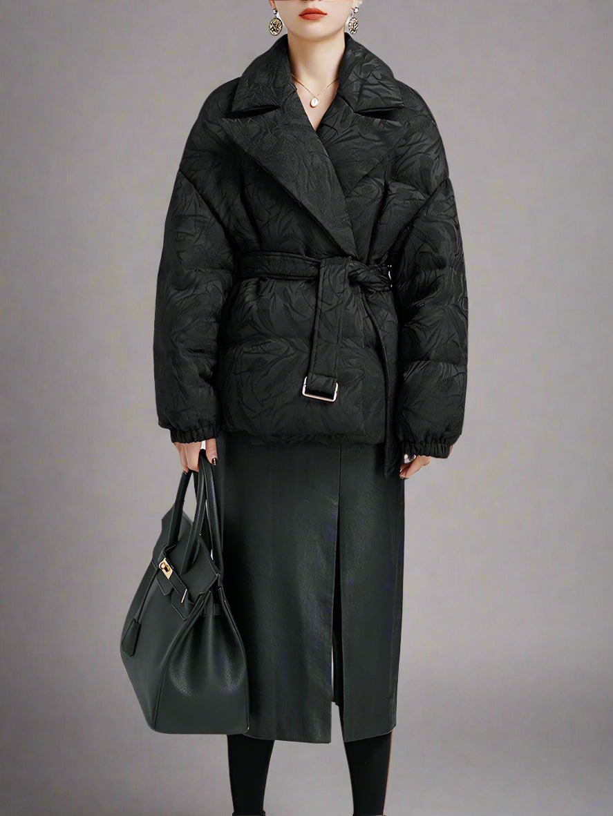 Nina Kimono wrap down jacket warm parkas fall coat - GoSobiShop Boutique