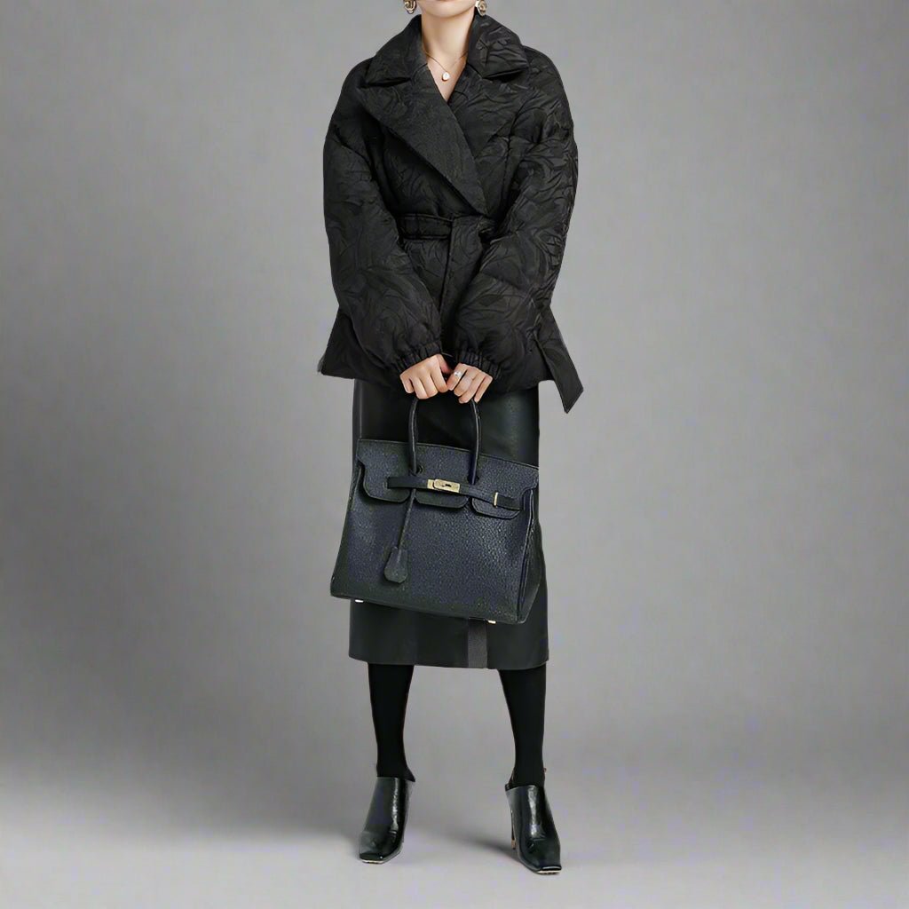 Nina Kimono wrap down jacket warm parkas fall coat - GoSobiShop Boutique