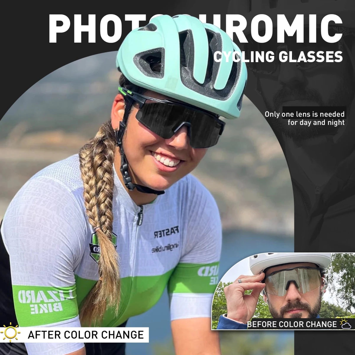 Photochromic Sunglasses polarized sunglasses Cycling Glasses fast scene lens density adaptation - GoSobiShop Boutique