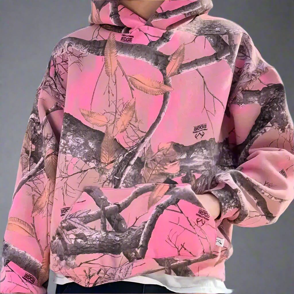 Pink camo oversized zip up and none zip up hoodies - GoSobiShop Boutique