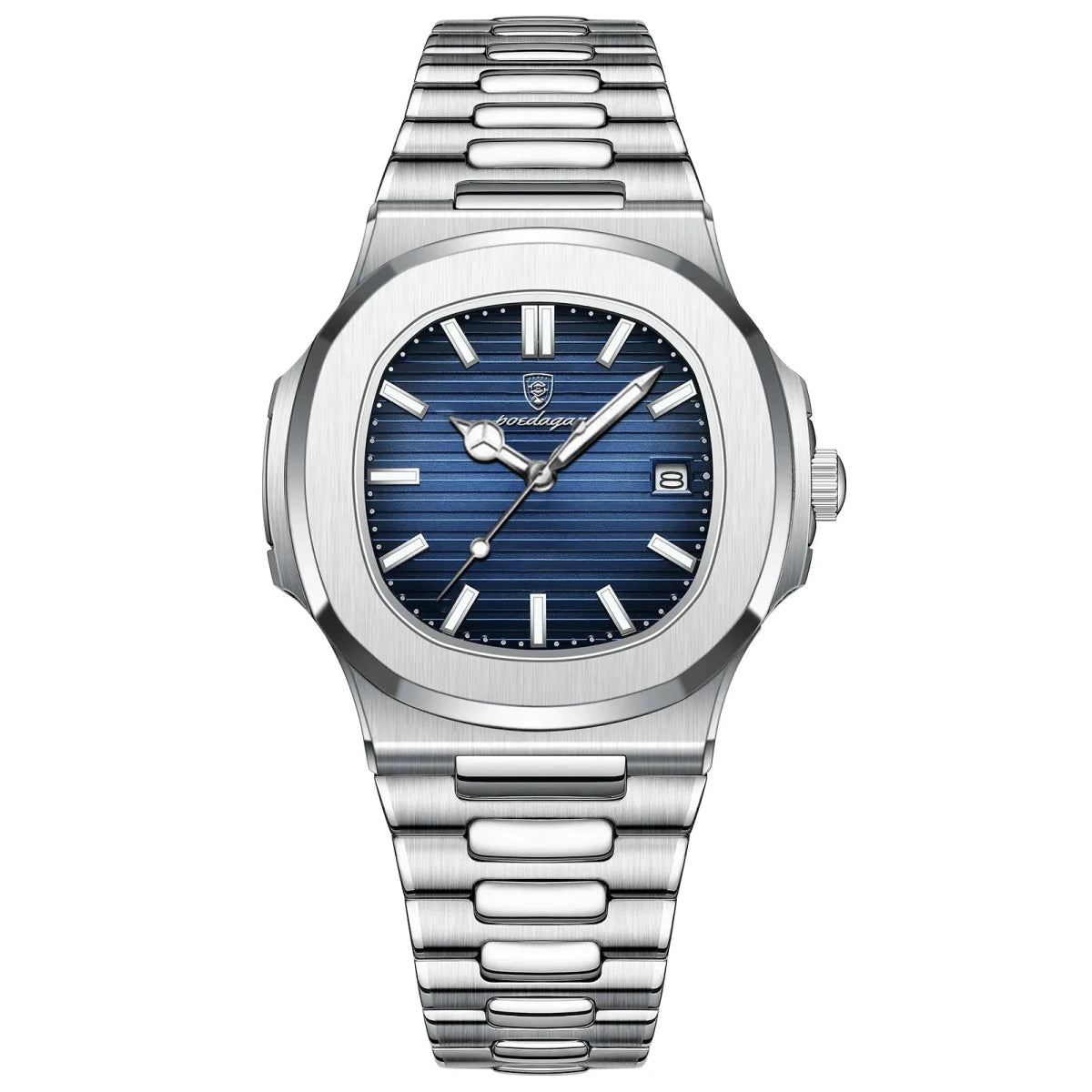 POEDAGAR Puerto Banus Watch Business Waterproof Stainless Steel Square Quartz - GoSobiShop Boutique