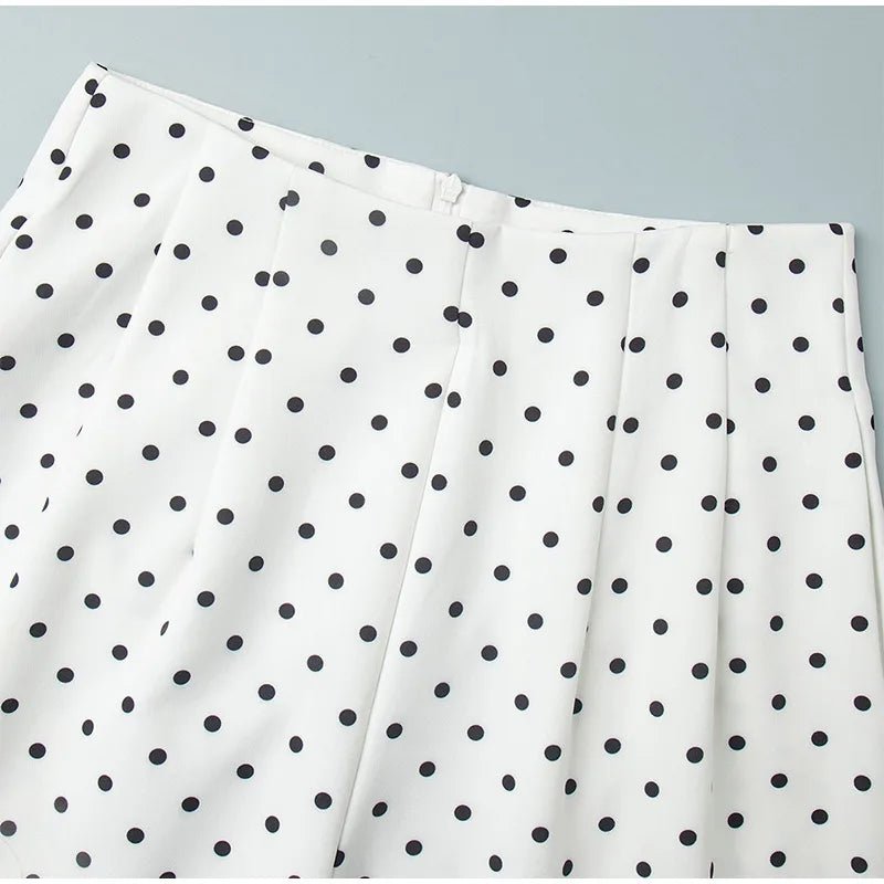Polka Dot Halter Wide-Leg Pants Set - GoSobiShop Boutique