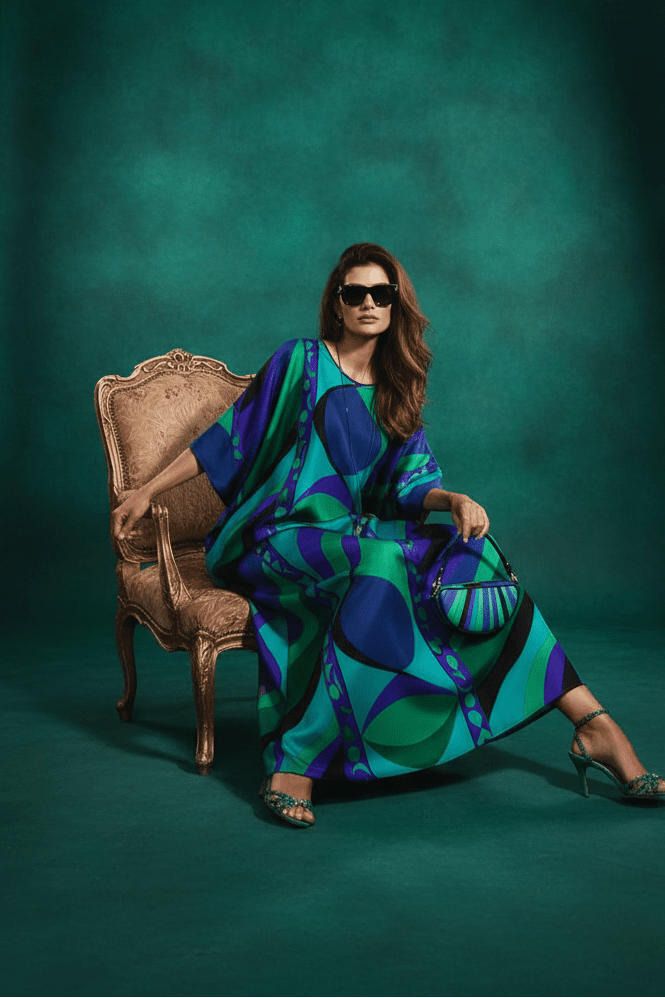 Printed Talia oriental kaftan - GoSobiShop Boutique