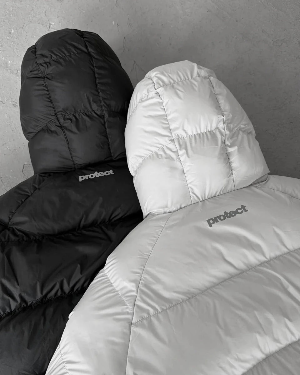Protect Reversible black and white 2 sided YN Puffer Jacket and