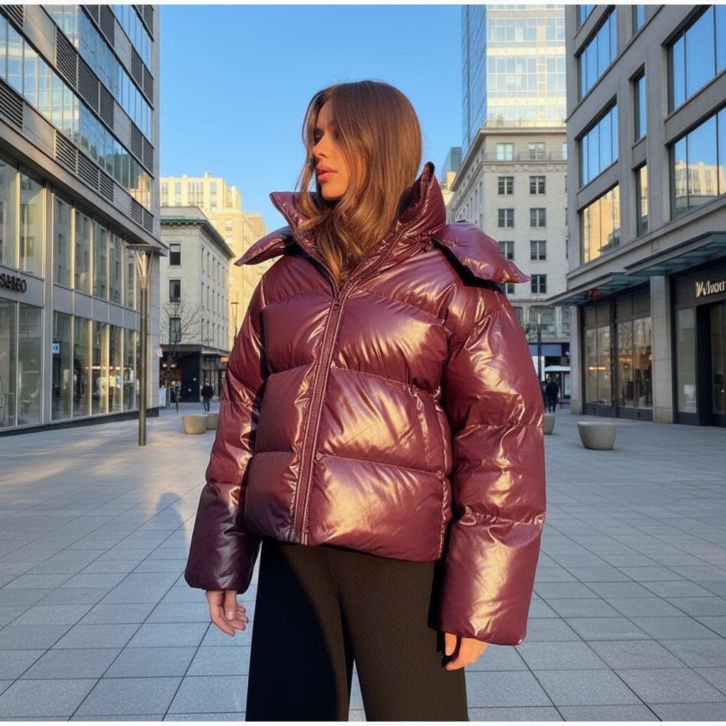 Puffy hooded puffer jacket fall coats - GoSobiShop Boutique