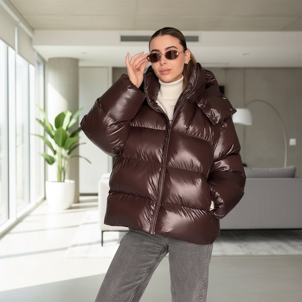 Puffy hooded puffer jacket fall coats - GoSobiShop Boutique