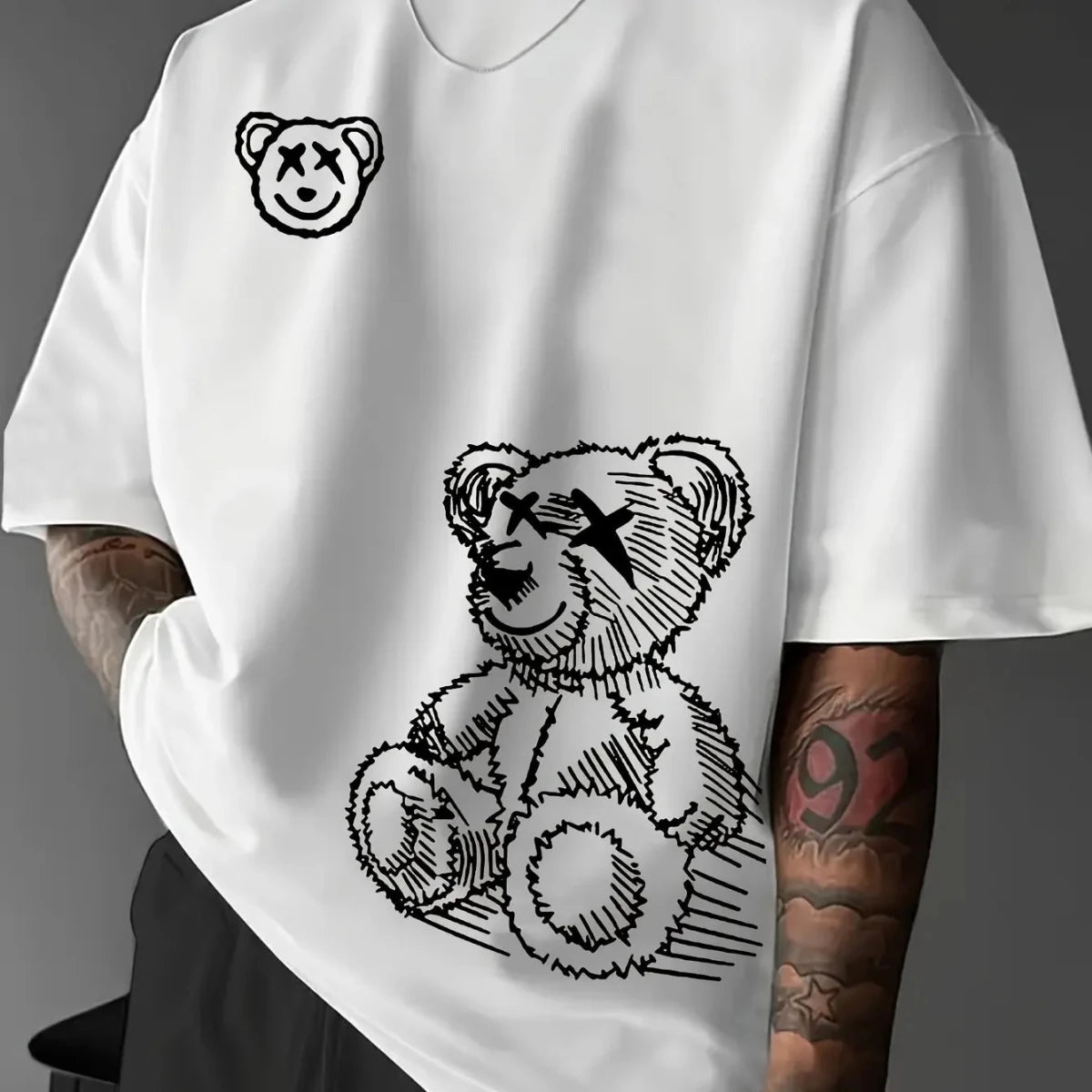Pure cotton graphic bear summer tees - GoSobiShop Boutique