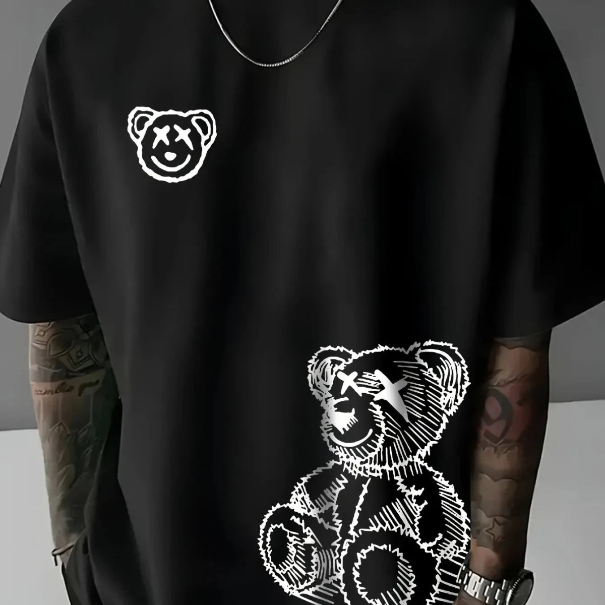 Pure cotton graphic bear summer tees - GoSobiShop Boutique