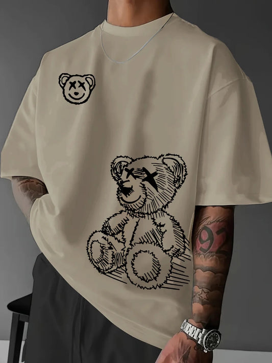 Pure cotton graphic bear summer tees - GoSobiShop Boutique