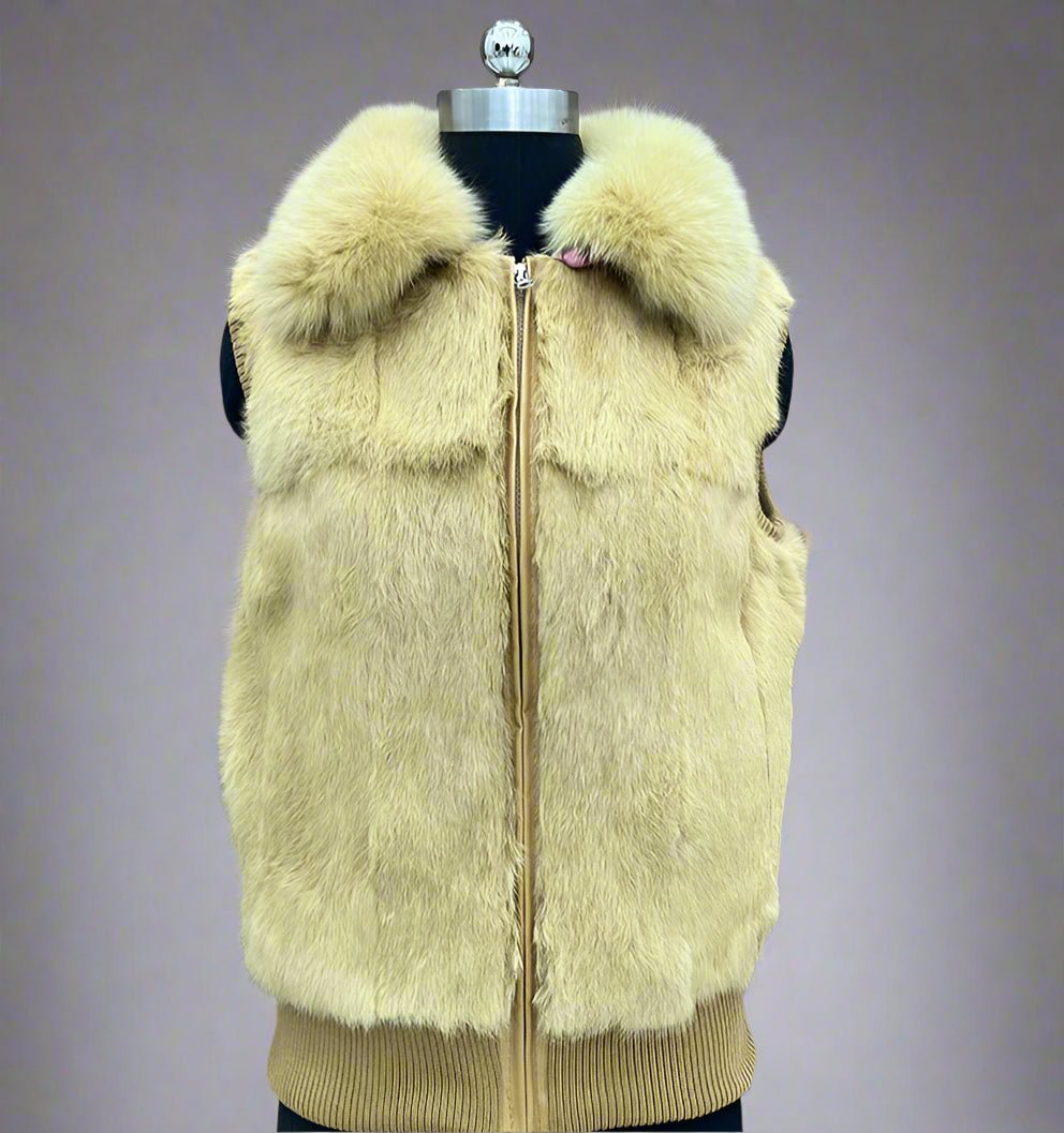 Real rabbit fur vest fall top - GoSobiShop Boutique