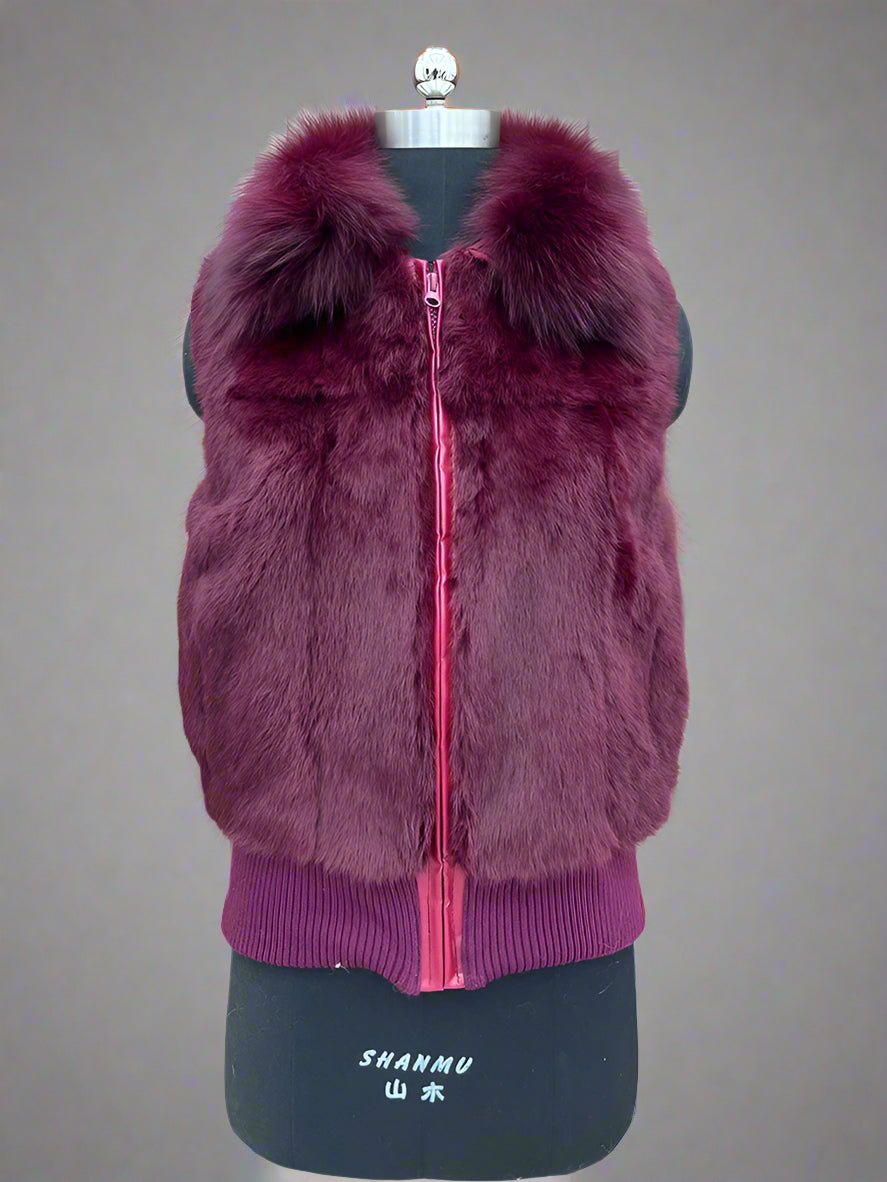 Real rabbit fur vest fall top - GoSobiShop Boutique