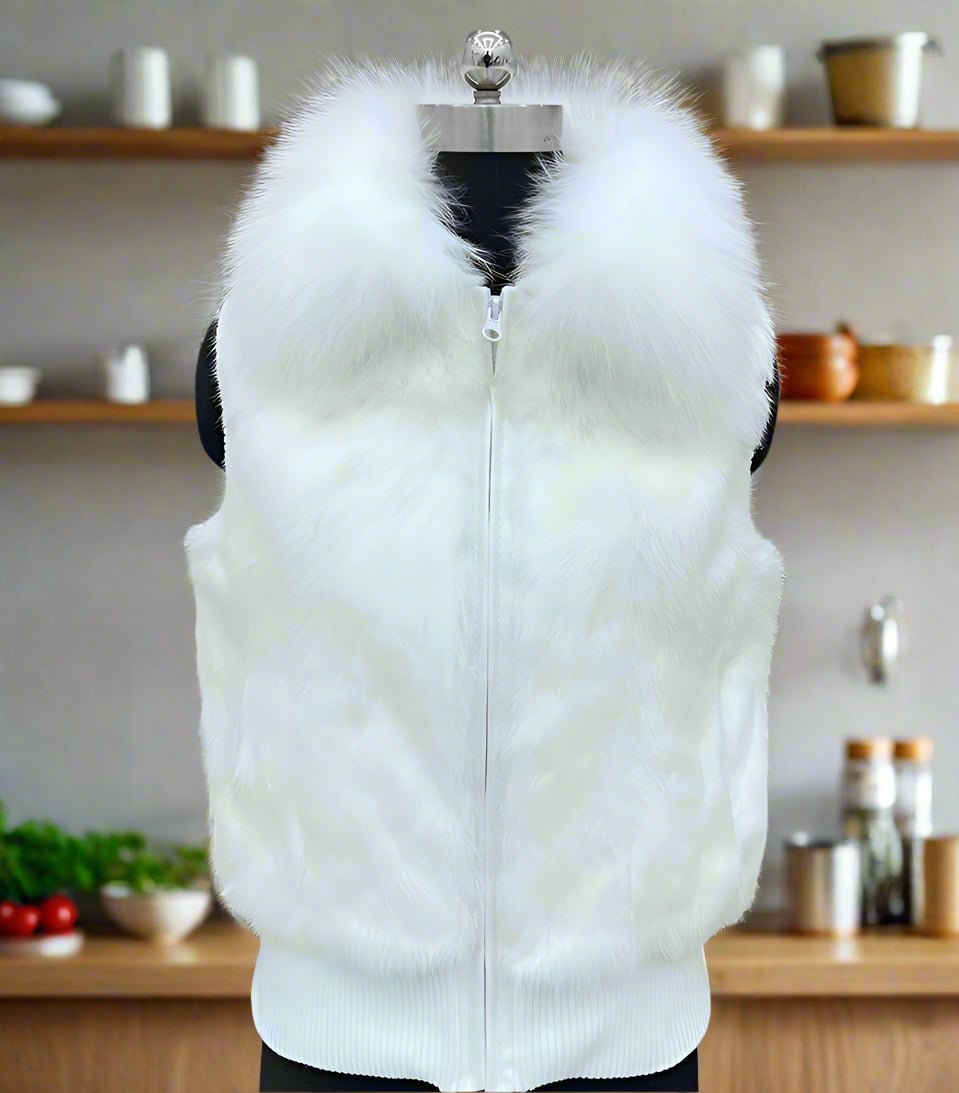 Real rabbit fur vest fall top - GoSobiShop Boutique