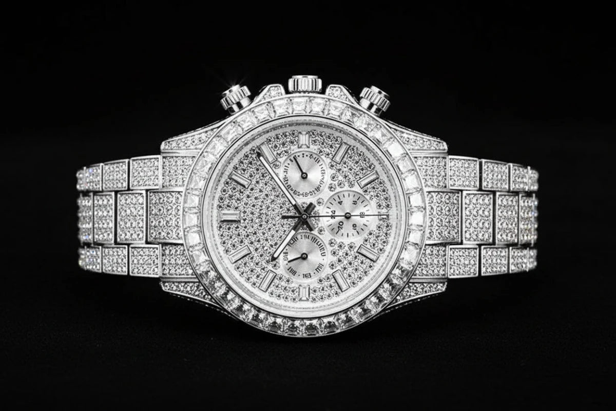 Regal Colorful Diamond Iced Out Quartz Watch. - GoSobiShop Boutique