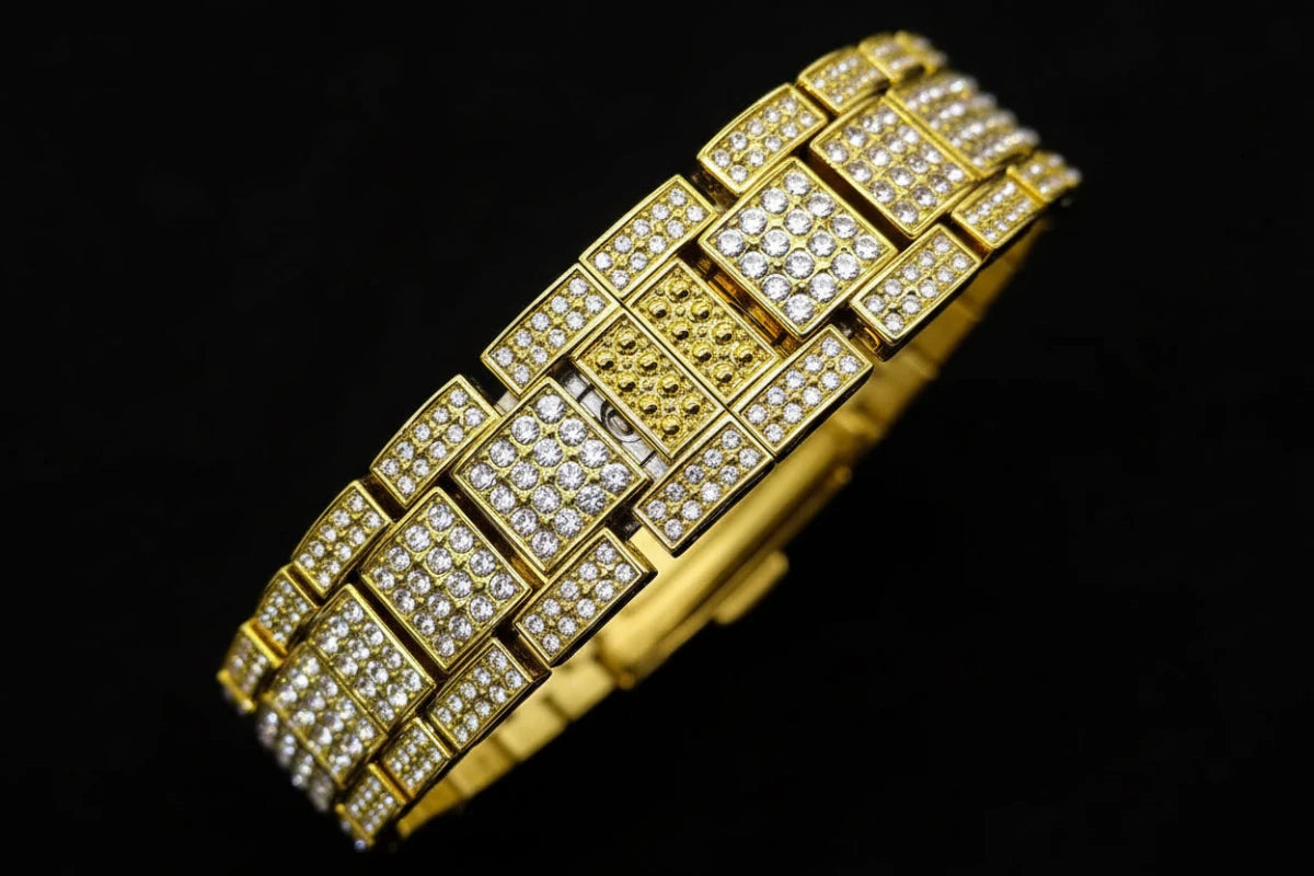 Regal Colorful Diamond Iced Out Quartz Watch. - GoSobiShop Boutique