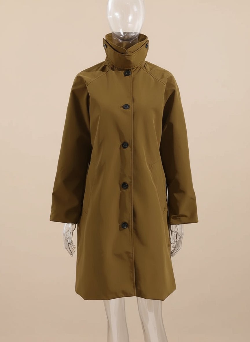 Reversible Plaid Long Trench Coat Fall tops - GoSobiShop Boutique