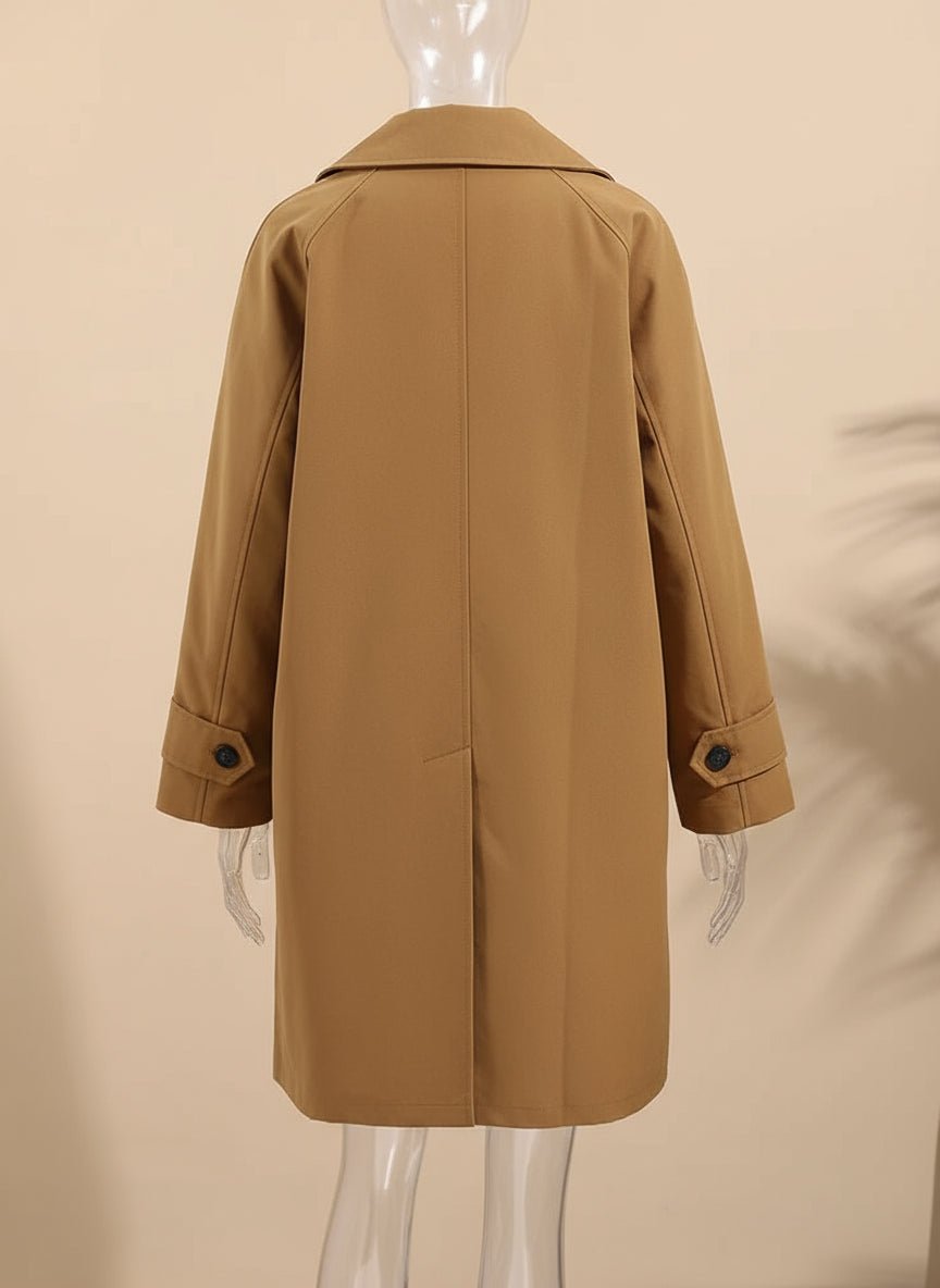 Reversible Plaid Long Trench Coat Fall tops - GoSobiShop Boutique