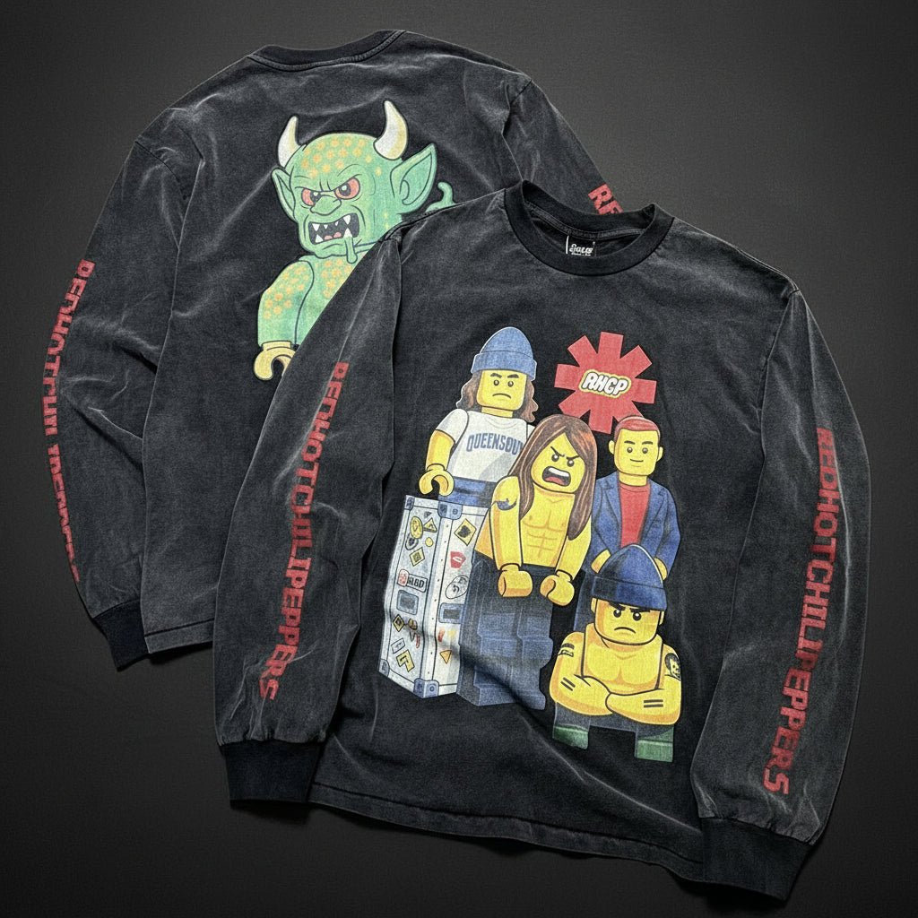 RHCP lego oversized long sleeves shirt. - GoSobiShop Boutique