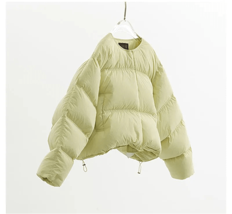 Round Collar Thick Puffer Down Jacket. - GoSobiShop Boutique