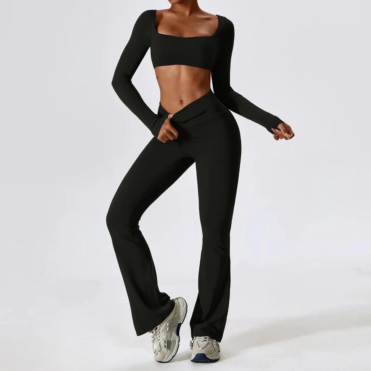 Seamless 2 piece sports top and legging set. - GoSobiShop Boutique