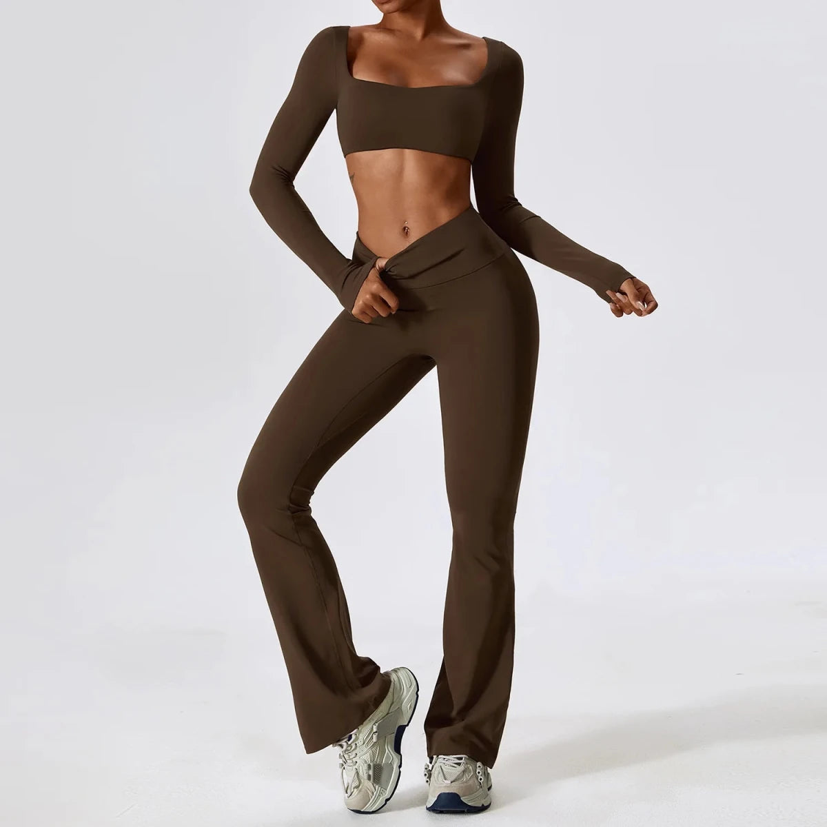 Seamless 2 piece sports top and legging set. - GoSobiShop Boutique