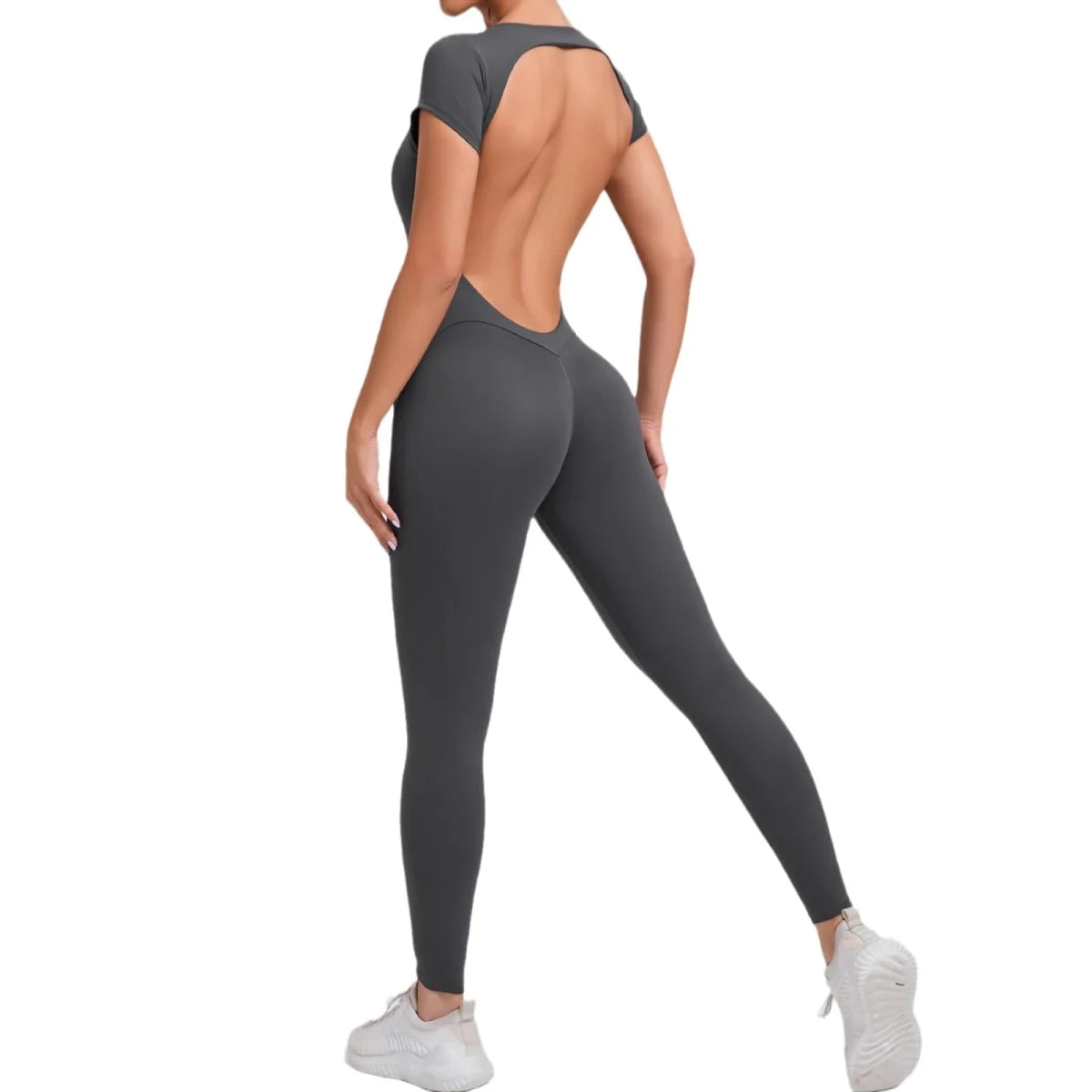 Short sleeves onesie jumpsuit yoga activewear set - GoSobiShop Boutique