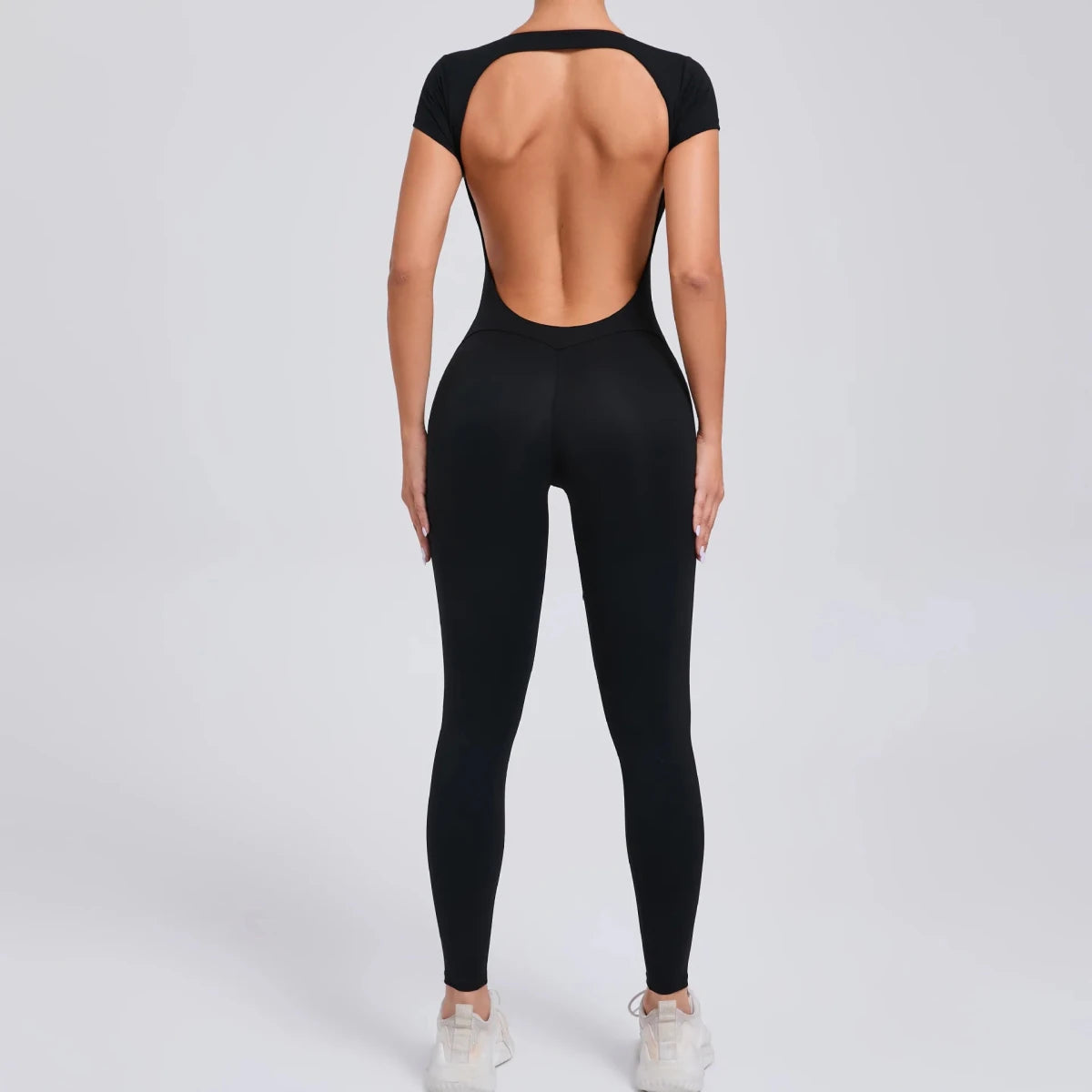 Short sleeves onesie jumpsuit yoga activewear set - GoSobiShop Boutique