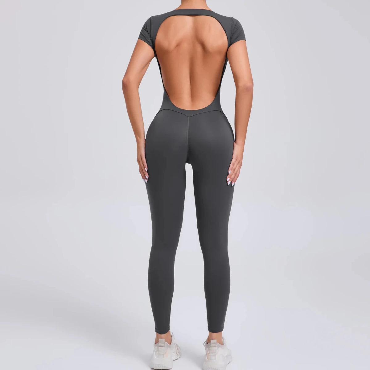 Short sleeves onesie jumpsuit yoga activewear set - GoSobiShop Boutique