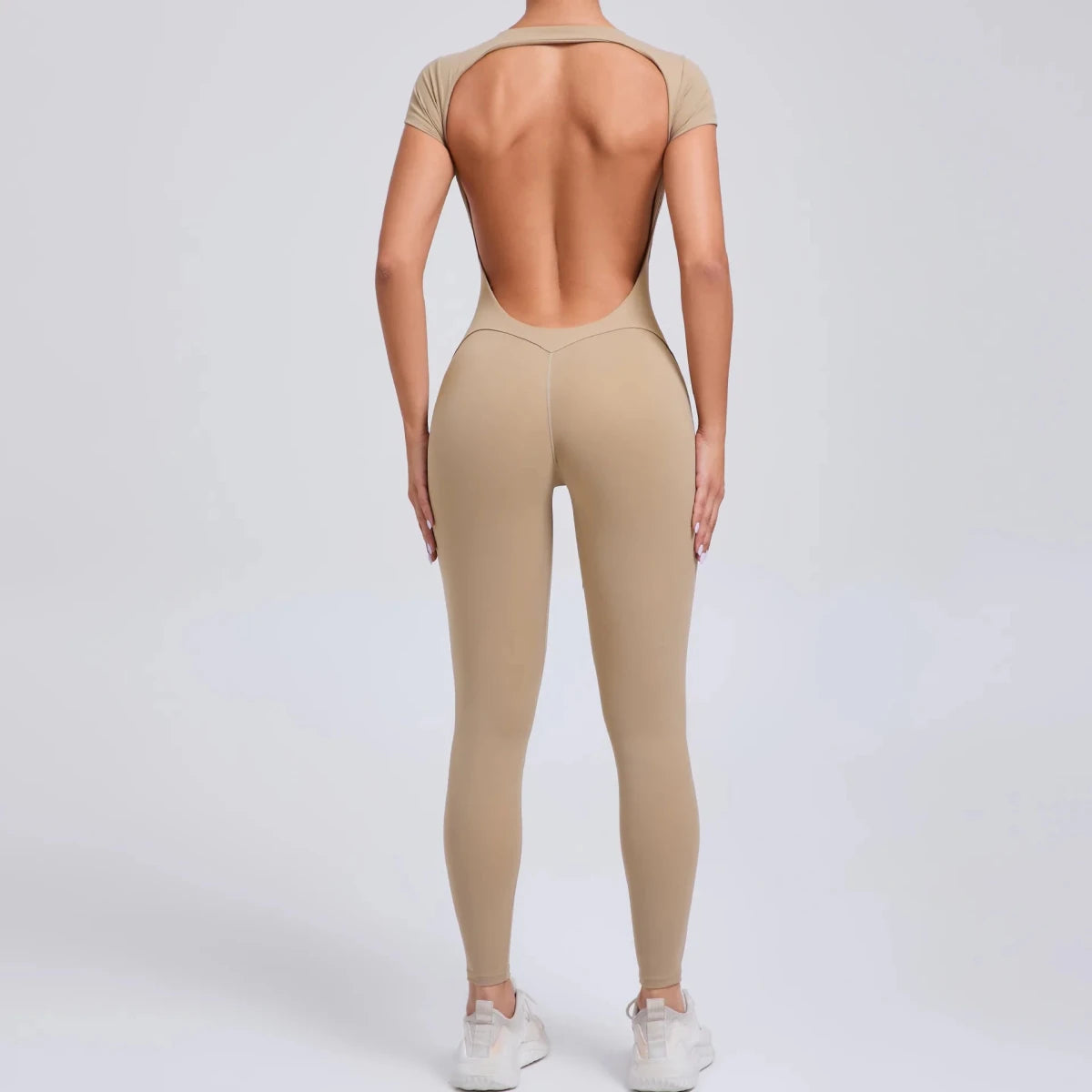 Short sleeves onesie jumpsuit yoga activewear set - GoSobiShop Boutique