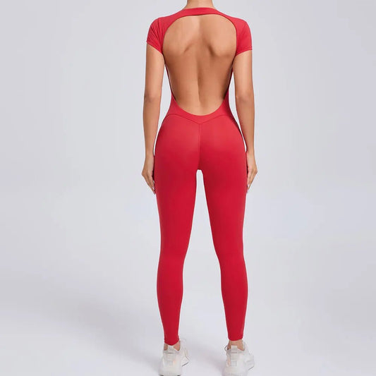 Short sleeves onesie jumpsuit yoga activewear set - GoSobiShop Boutique