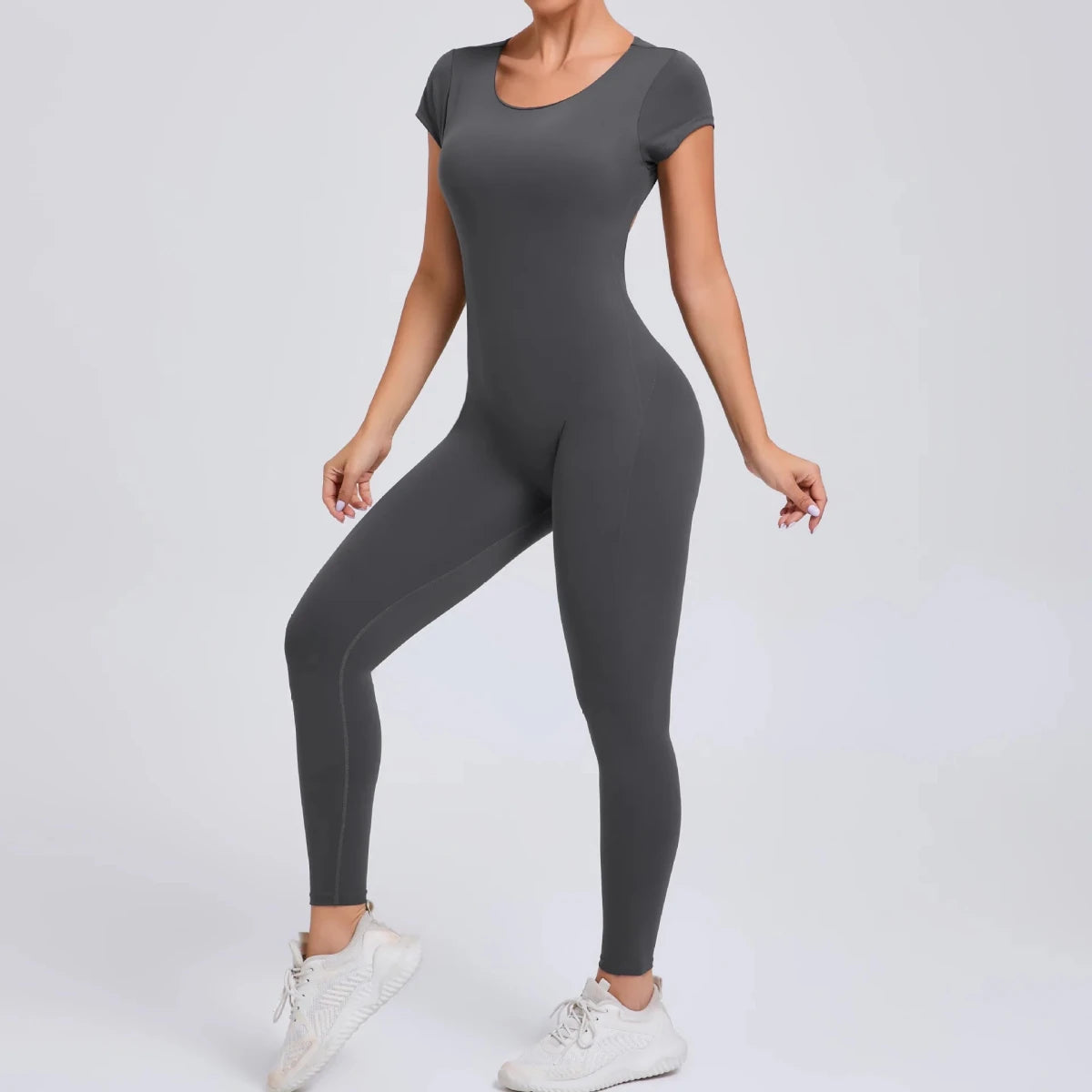 Short sleeves onesie jumpsuit yoga activewear set - GoSobiShop Boutique