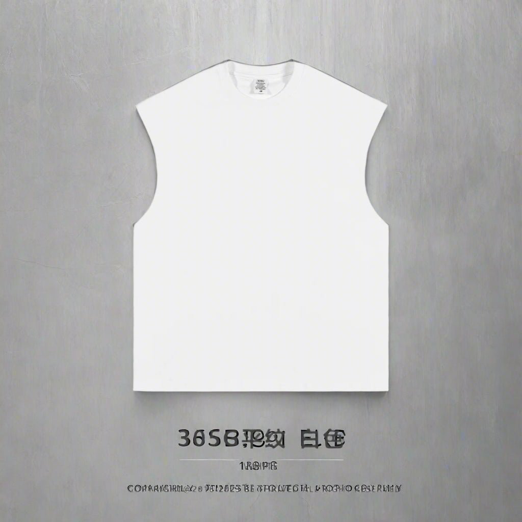 Sleeveless tee oversized raw edge tank top - GoSobiShop Boutique