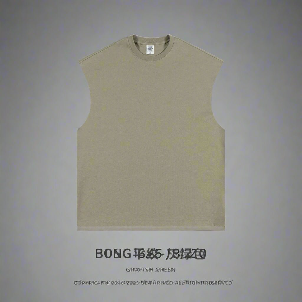 Sleeveless tee oversized raw edge tank top - GoSobiShop Boutique