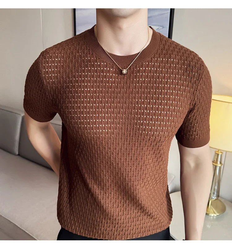 Slim fit hollow out muscle t-shirt - GoSobiShop Boutique