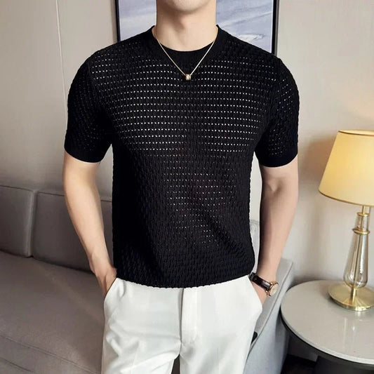 Slim fit hollow out muscle t-shirt - GoSobiShop Boutique