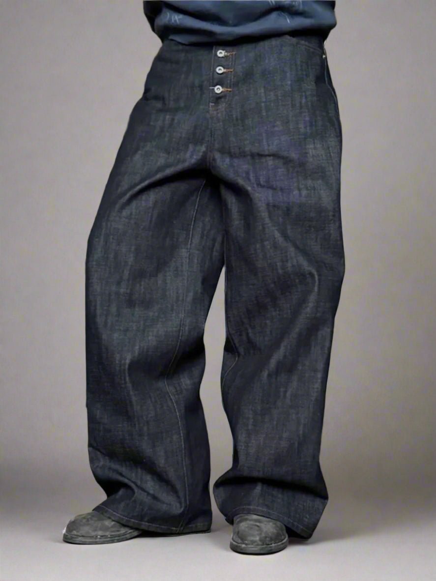 Small waist baggy jeans street wear wide jeans flare jeans bell bottom jeans punk jeans - GoSobiShop Boutique