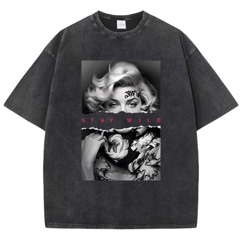 Stay Wild Marilyn Monroe graphic tee - GoSobiShop Boutique