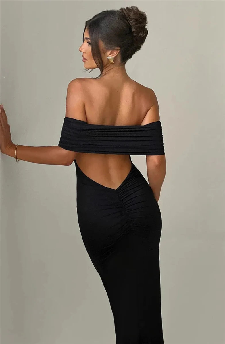 Strapless off shoulders maxi dress - GoSobiShop Boutique