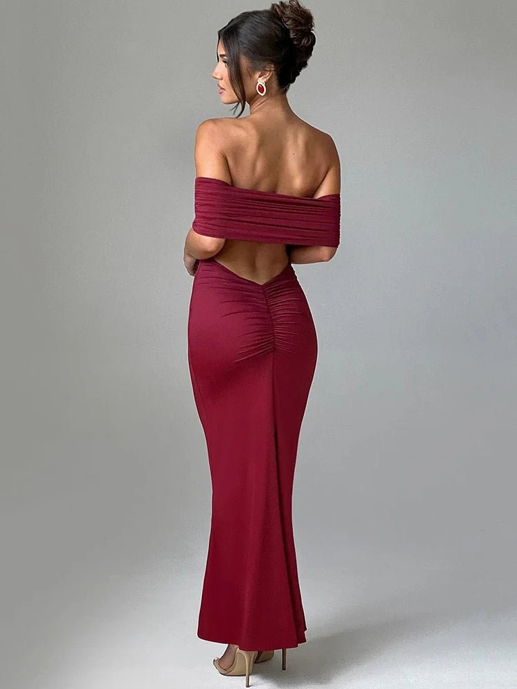 Strapless off shoulders maxi dress - GoSobiShop Boutique